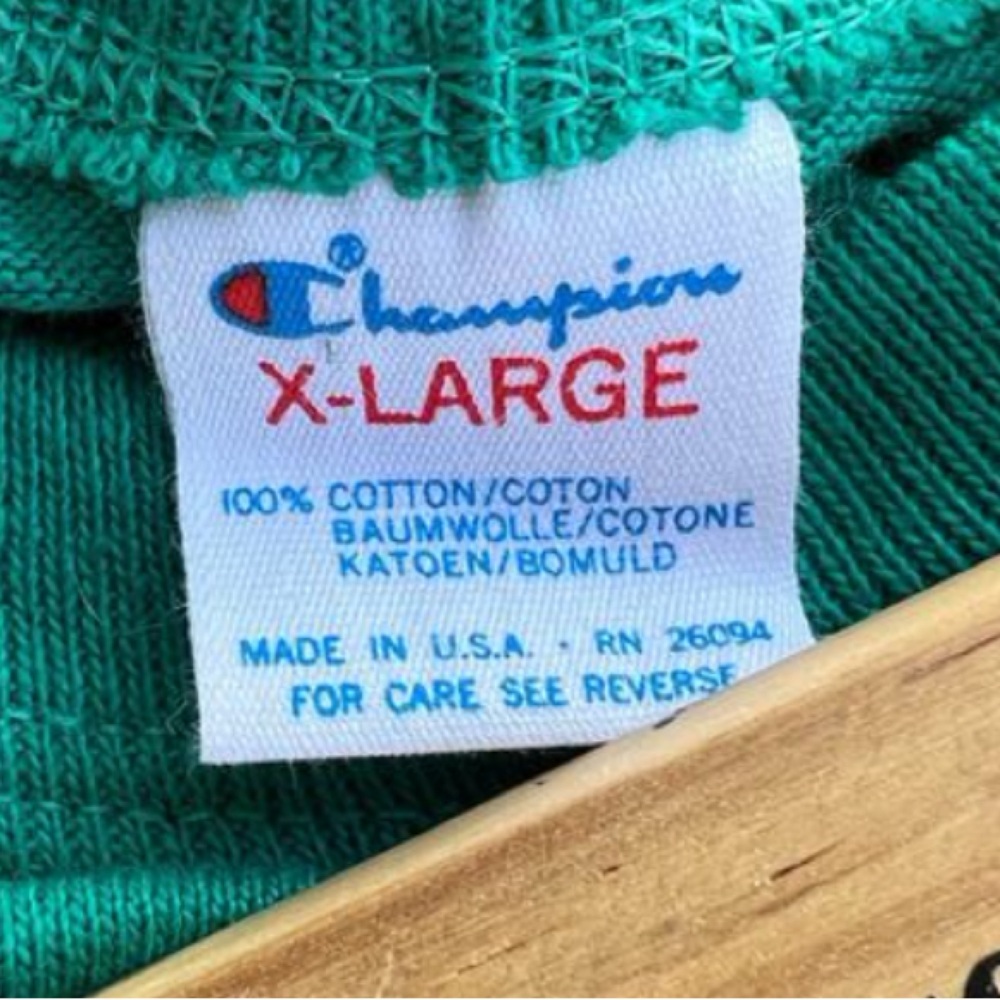 vintage 1980s champion Tee shirt cropped Single Stitch Tee - Picture 6 of 6